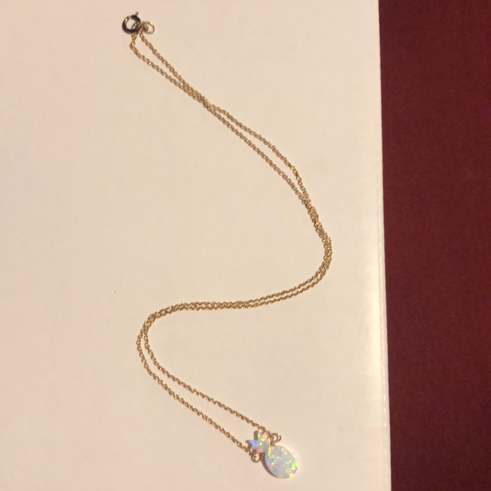 Pineapple opal necklace
